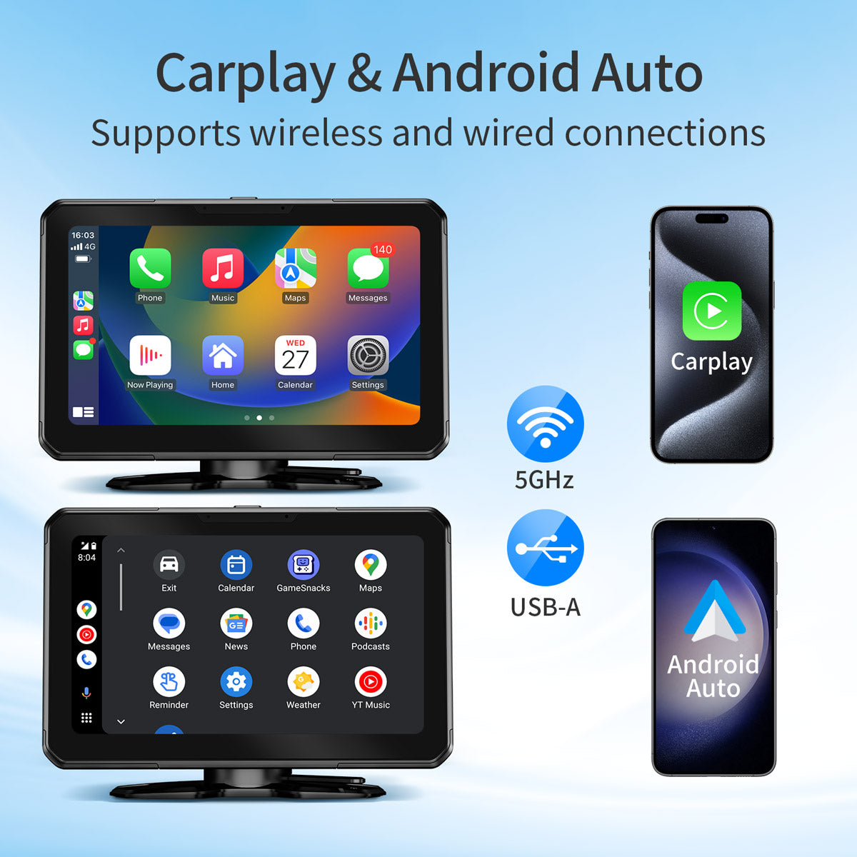 7" Touchscreen Car Play Display